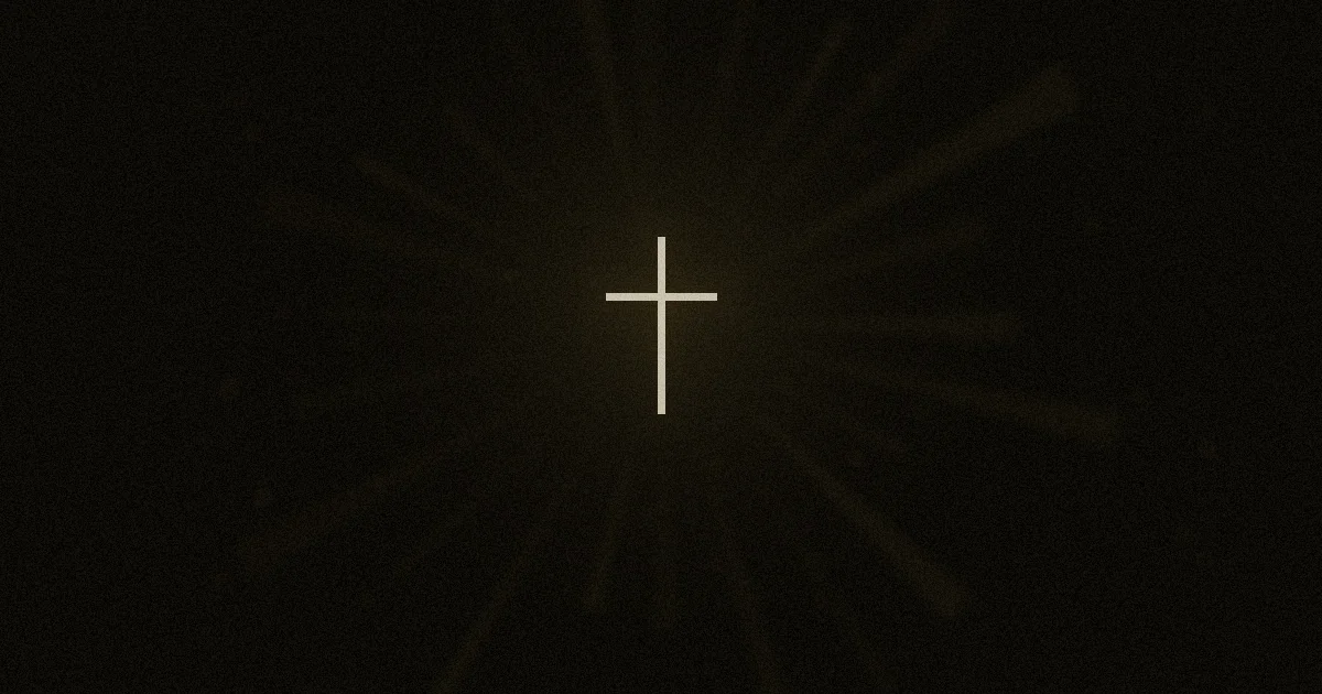 A luminous cross surrounded by candlelight representing daily prayer during Lent
