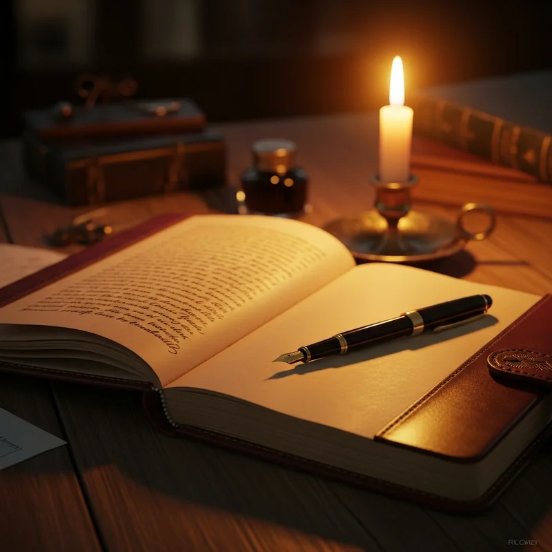 PrayLamp spiritual journal with candlelight